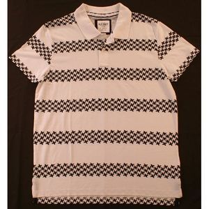Old Navy XL Polo Shirt White Black NWT $19.50